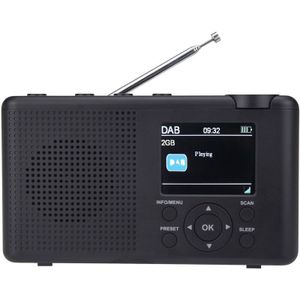 Reflexion Draagbare DAB+ en FM-radio - met oplaadbare batterij en hoofdtelefoonaansluiting - antraciet/grijs