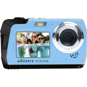 Aquapix W3048-I Edge Iceblue Digitale camera 48 Mpix Ice, Blue Onderwatercamera, Frontdisplay
