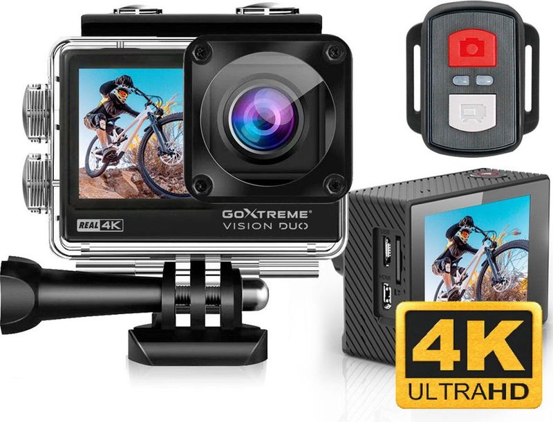GoXtreme - Vision DUO - Action Cam - 4K - Waterdicht - Dual Display