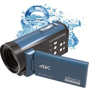 Easypix Aquapix WDV5630 GrijsBlauw (13 Mpx, 60p), Videocamera, Blauw