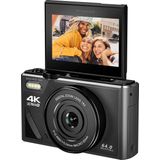 Easypix - V64 Flip - Digitale Camera - Zwart - 18x Digitale Zoom - 4K Video