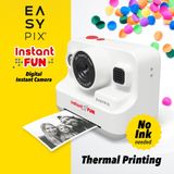 Easypix - InstantFUN - Digitale Instant Camera - Zwart - BPA-vrij Thermisch Papier
