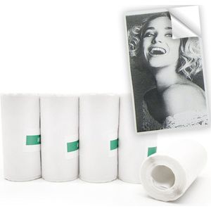 Stickerrollen - Thermisch Papier - Zwart-Wit - Set van 5 - BPA-vrij