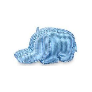 Kinderdroom 51051080031 knuffelkussen olifant, klein, 11 x 23 cm, blauw/wit