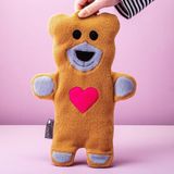 Leschi - Warmtekussen Teddy de Beer met Hart - zandkleur