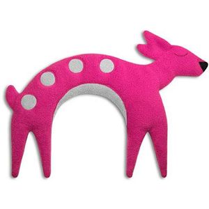 Leschi Tarwezak magnetronbestendig, ongeparfumeerd/Heat Pack voor nek en schouders/dier: Fawn Flora, Roze