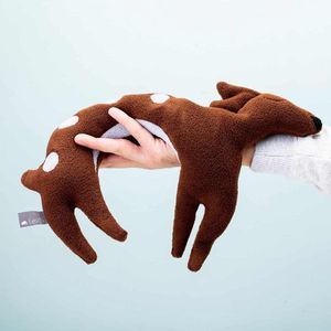 Leschi - Warmtekussen Flora het Jonge Hertje- chocoladekleur