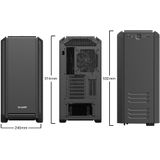 be quiet! PC-Gehäuse Silent Base 601 Window Black, BGW26, Computergehäuse, Case, 2 vorinstallierte Pure Wings 2 140mm Lüfter, Geräuschreduzierung, leise, kompatibel mit E-ATX ATX M-ATX Mini-ITX, mit Seitenfenster aus Temperglas, schwarz