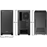 Be Quiet! - pc case - Pure Base 500 - verhard glas - incl. 2 ventilatoren