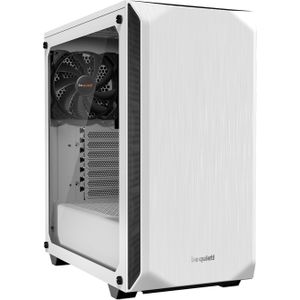 BeQuiet Pure Base 500 Windows Midi-tower PC-behuizing, Gaming-behuizing Wit 2 voorgeïnstalleerde ventilators, Zijvenster, Stoffilter, Geluidsdemping