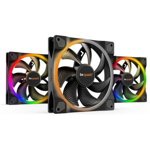 be quiet! LICHTE VLEUGELS 140mm PWM - drievoudig pakket - Case ventilator - 140mm - Zwart met RGB-licht - 23 dBA