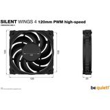 be quiet! SILENT WINGS 4 | 120mm PWM Computer behuizing Ventilator 12 cm Zwart 1 stuk(s)