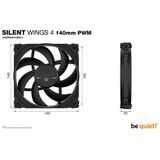 be quiet! Silent Wings 4 Ventilatorhuis 4 pin PWM 1100 RPM zwart