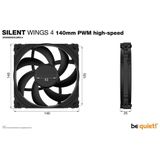 be quiet! SILENT WINGS 4 | 140mm PWM high-speed Computer behuizing Ventilator 14 cm Zwart 1 stuk(s)