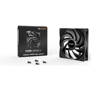 be quiet! Pure Wings 3 120mm PWM high speed, 120x120x25, 2100 rpm, dB, cfm,/H20 4 pin PWM