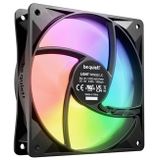 be quiet! LIGHT WINGS LX Black - Ventilatorhuis 120mm - PWM - 51.5 cfm - 1600 rpm - 25.5 dBA - ARGB LED - 4-pin PWM - zwart