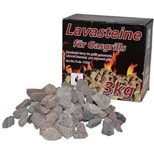 ACTIVA Lavastenen 3 kg navulverpakking voor gasgrill of lavasteengrill - kook voorzichtig en efficiënt je grillgerechten