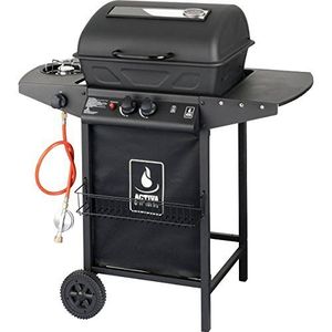 ACTIVA Halifax Lavasteen gasgrill, premium gasgrill, inclusief lavastenen en afdekhoes, traploos regelbare 5,5 kW hoofdbrander voor een geslaagde barbecue