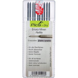 Stiftenset voor diepgatmarkeerpotlood Pica-Dry grafiet Pica