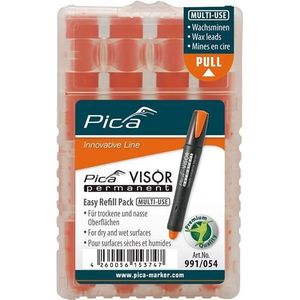 Pica 991/054 Visor Permanent Marker Navulling - Fluo Oranje - 4 stuks