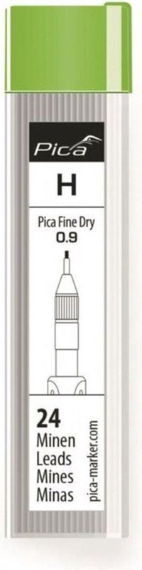 Pica - 7050 - Navulling - H - 24 Staafjes - Diameter 0.9 mm