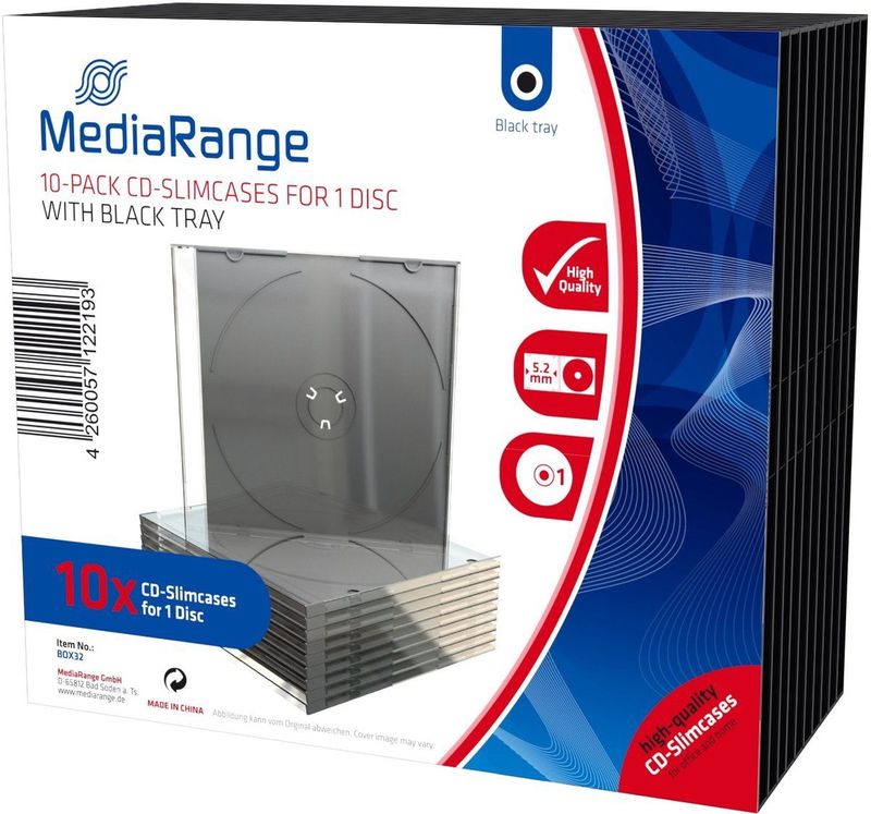 CD/DVD Lege Hoesjes - Transparant - Slimcase - 10 Stuks