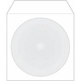 CD-/DVD Papieren Hoesjes - Wit - Hersluitbaar - Zichtvenster - 50 Stuks
