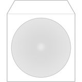 CD-/DVD Papieren Hoesjes - Wit - Hersluitbaar - Zichtvenster - 50 Stuks