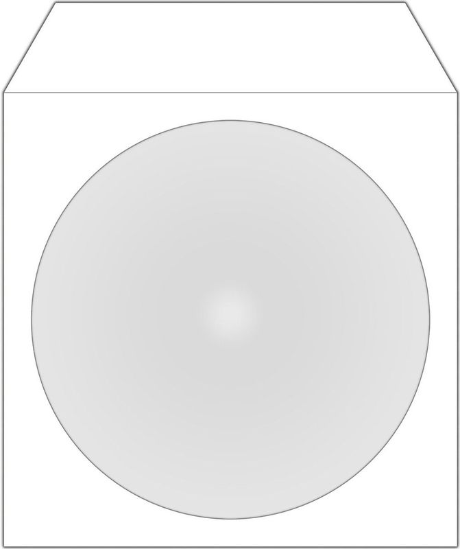 CD-/DVD Papieren Hoesjes - Wit - Hersluitbaar - Zichtvenster - 50 Stuks