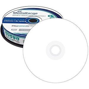 MediaRange DVD+R DL - 8.5 GB - 10 Stuks - Inkjet Printable