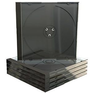 MediaRange BOX22-M Optische harde schijf-hoes, dubbele behuizing, 1 harde schijf, zwart, transparant, 120 mm, 140 mm)