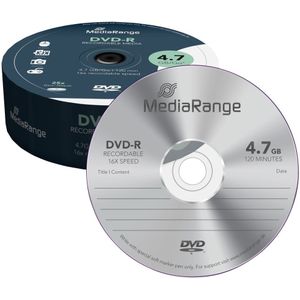 DVD-R MediaRange 4.7GB|120min 16x speed | 25 stuks