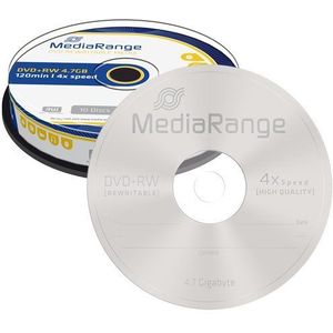 MediaRange DVD+RW 4.7GB 10 Stuks Rewritable