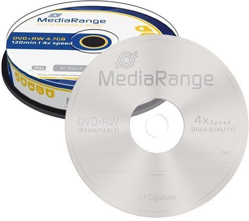MediaRange DVD+RW 4.7GB 10 Stuks Rewritable