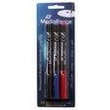 MediaRange - MR701 - Marker - Blauw/Zwart/Rood - 1mm Punt - Set van 3