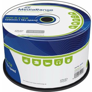 DVD-R MediaRange 4.7GB|120min 16x speed | 50 stuks