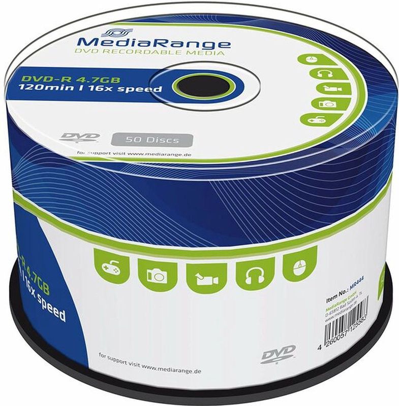 MediaRange DVD-R 4.7GB 120min 16x - 50 Stuks