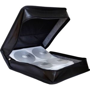 MEDIARANGE Archivierungsmappe für 200 Discs, Kunstleder, schwarz