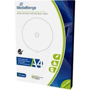 MediaRange MRINK130 etiket Wit 100 stuk(s)