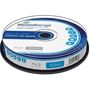 MediaRange - BD-R - 50 GB - Dual Layer - 10 Pack - Cake Box
