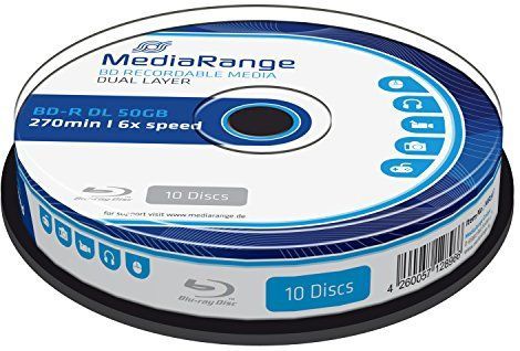 MediaRange - BD-R - 50 GB - Dual Layer - 10 Pack - Cake Box