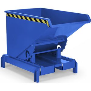 Kantelbak met afrolmechanisme voor stapelaar en disselstapelaar, inhoud 0,3 m³, gentiaanblauw RAL 5010