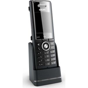 Snom M65 professionele DECT handset (250 uur standby-tijd, 2 inch 176 x 220 pixels TFT, SW OTA upgrade, trillingsalarm, riemclip, toetsenbord met achtergrondverlichting), zwart, 00003969
