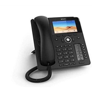 Snom D785 Global desktoptelefoon (6 (24) kleurrijke configureerbare LED-toetsen met automatische markering, kleurenscherm met hoge resolutie), zwart, 0004349
