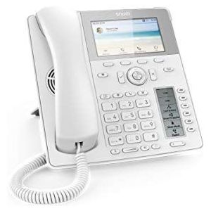 Snom D785 IP-telefoon, SIP bureautelefoon Color + SmartScreen, 12 SIP identiteiten sensor haak schakelaar, Bluetooth, USB, 48 self-labeling toetsen (12 fysiek), Wit, 00004392
