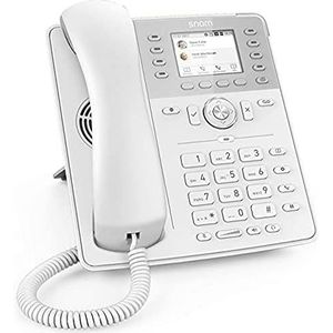 Snom D735 IP-telefoon, SIP bureautelefoon ITSPA 2020 Award, high-definition grafische 2, 7 inch TFT-scherm, 32 self-labeling functietoetsen (8 fysiek), PoE, 2x Gigabit Ethernet, White, 00004396