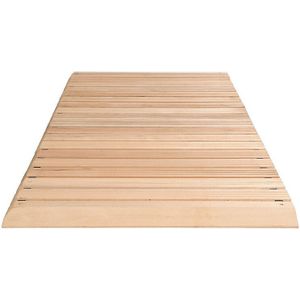 Houten vloerrooster, per str.m, met schuine latten aan 3 zijden, breedte 800 mm