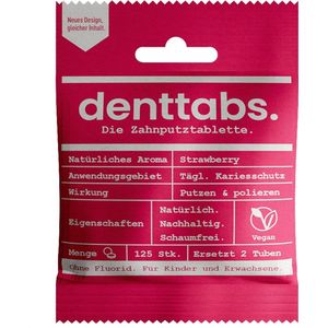 Denttabs - Tandenpoetstabletten - Vegan - Plantbased - Plasticvrij