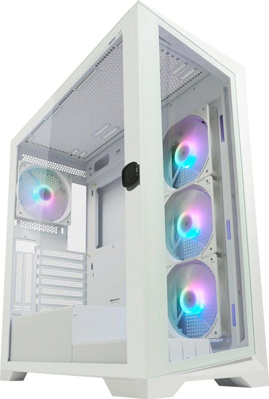 GAME HERO® Crosswind - PC Behuizing - Wit - Tempered Glass - Midi Tower