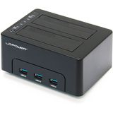 LC-POWER - LC-DOCK-U3-HUB - Docking Station - Zwart - USB 3.0